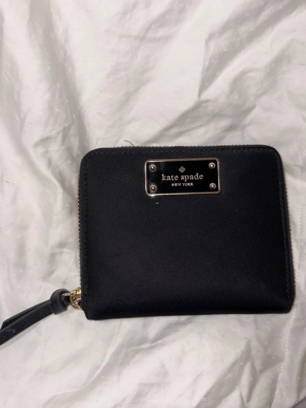 Kate Spade Darci Wilson Road Zip Around Nylon Wallet Black